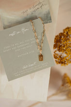 Load image into Gallery viewer, Rest in Him Mini Tag Necklace | Christian Jewelry
