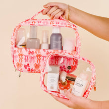 Load image into Gallery viewer, Cleary Chic Cosmetic Bag Set Blushing Bows

