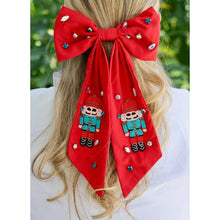 Load image into Gallery viewer, Christmas Hairbow w/Beads
