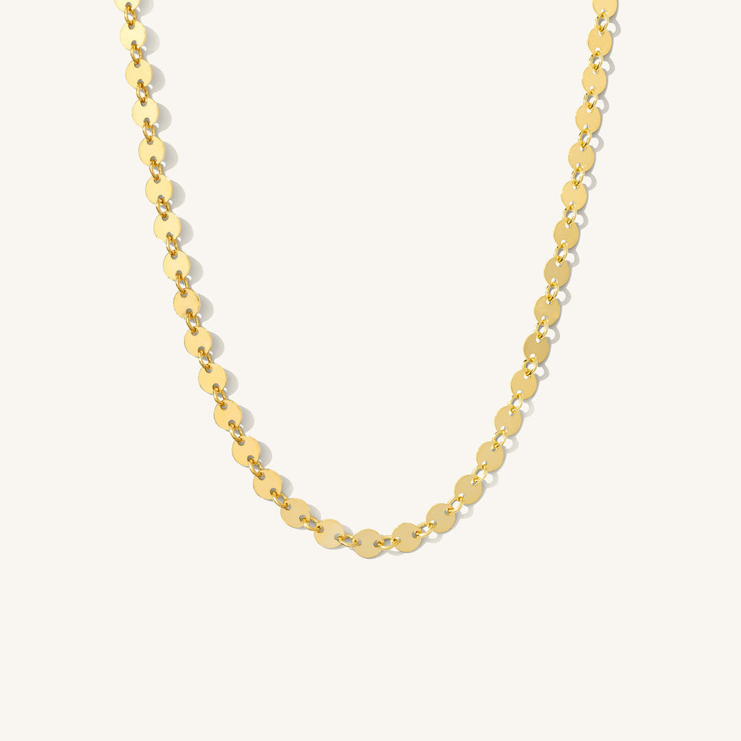 Able Coin Chain Necklace, Gold-Filled