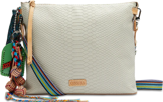 Consuela Thunderbird Cream Snake Downtown Crossbody