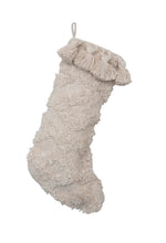 Load image into Gallery viewer, Cotton Slub Stocking w/ Tufting Cream

