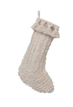 Load image into Gallery viewer, Cotton Slub Stocking w/ Tufting Cream
