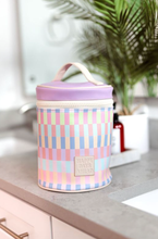 Load image into Gallery viewer, Barrel Organizer Toiletry Bag-Happy Days Ahead (Lilac/Cream)

