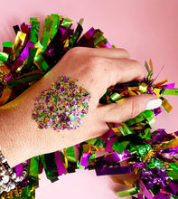 Load image into Gallery viewer, Purple, Green, and Gold Mardi Gras Glitter Gel
