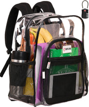 Load image into Gallery viewer, Clear Backpack XL Black
