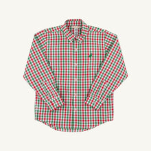 Load image into Gallery viewer, Beaufort Bonnet Dean's List Dress Shirt Richmond Red &amp; Kiawah Kelly Green Gingham
