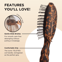 Load image into Gallery viewer, Teleties Detangler Fine Hair Tortoise Brush
