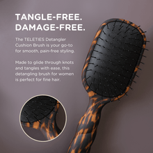 Load image into Gallery viewer, Teleties Detangler Fine Hair Tortoise Brush
