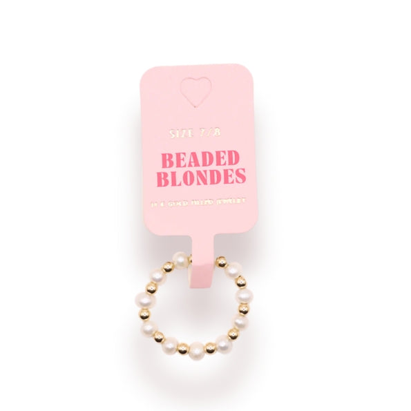 Beaded Blondes Coastal Pearl Ring