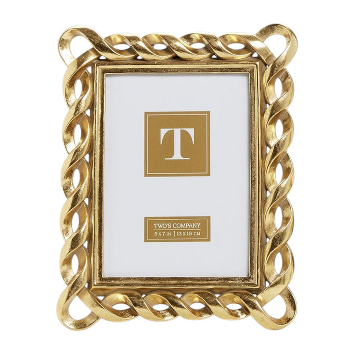 Two's Co Gold Ribbon Frame