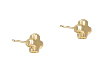 Enewton Signature Cross Small Gold Stud