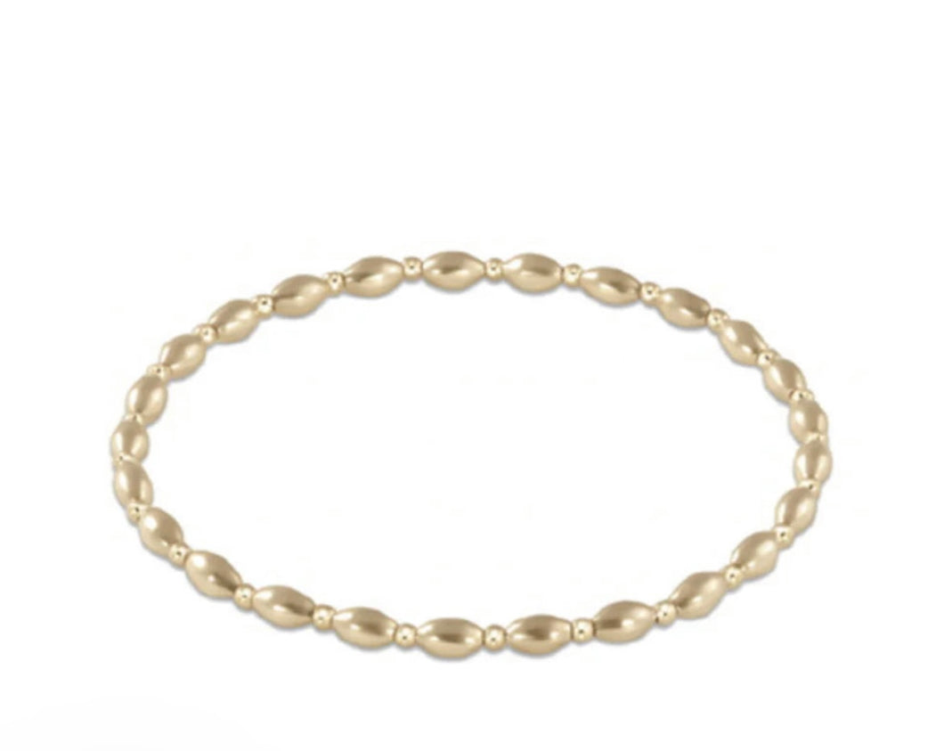 Enewton Extends Harmony Grateful Pattern 2.5mm Bead Bracelet Gold