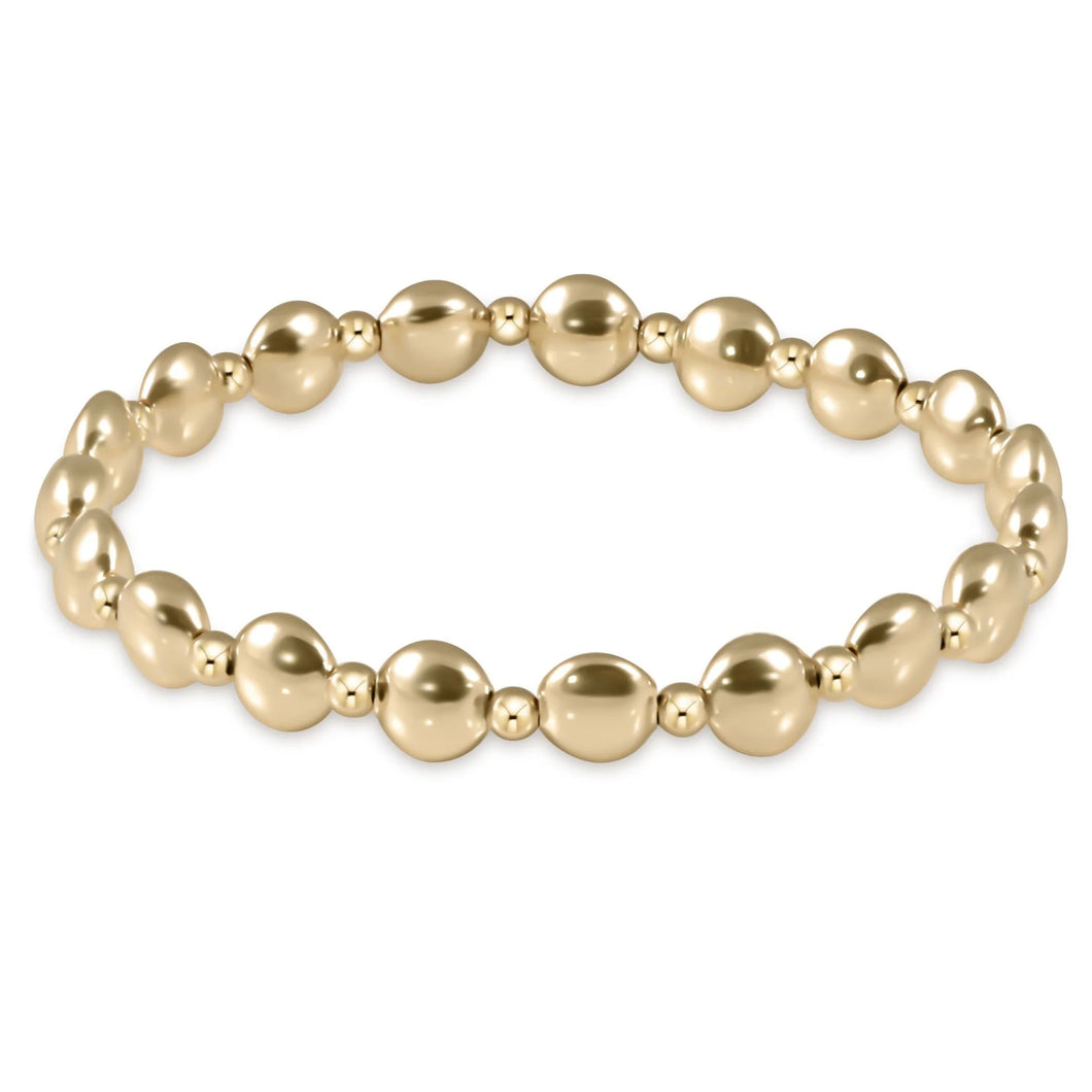 Enewton Extends Honesty Gold Grateful Pattern 6mm Bead Bracelet