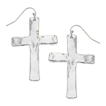 Load image into Gallery viewer, Susan Shaw Handcast Cross Earring
