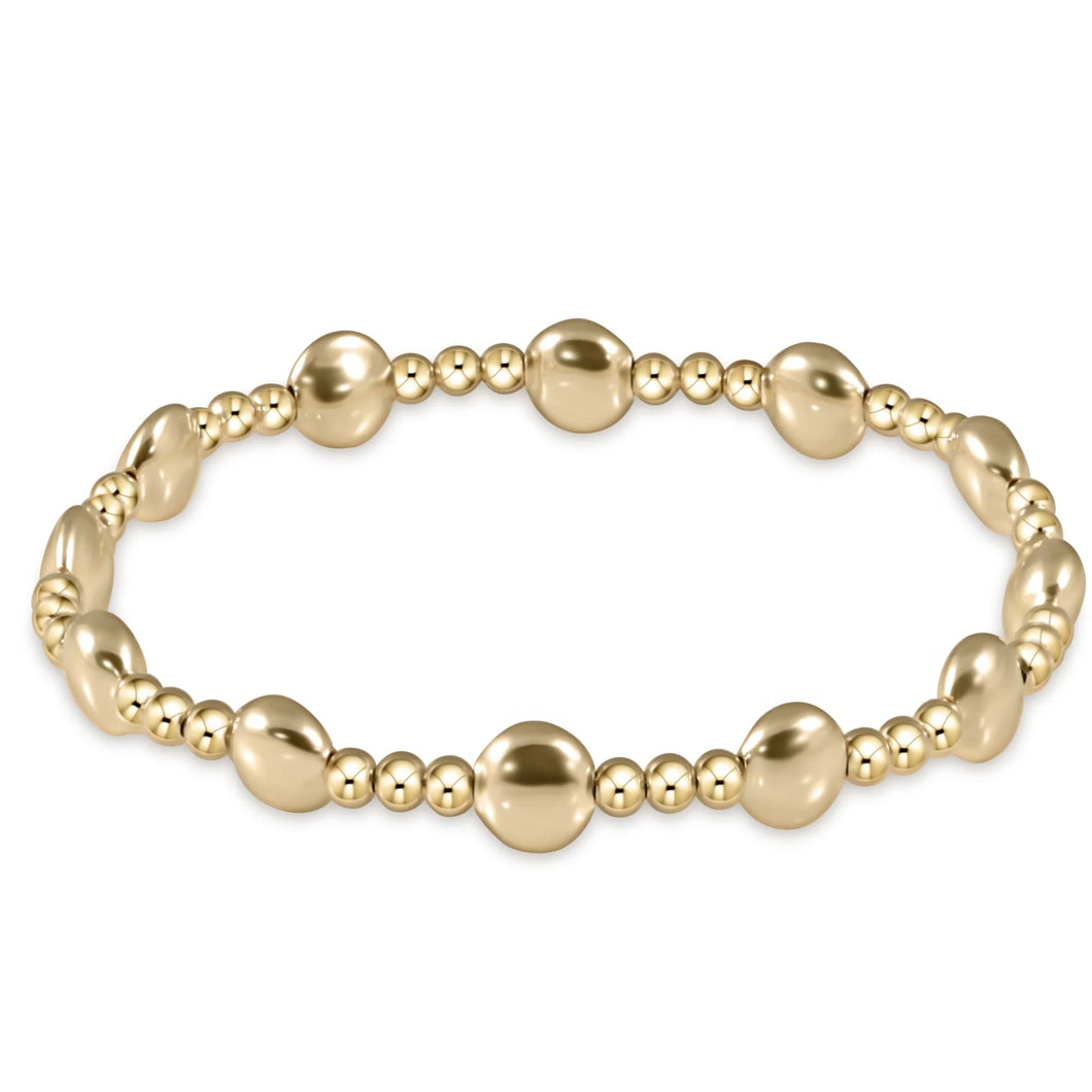 Enewton Extends Honesty Gold Sincerity Pattern 6mm Bead Bracelet