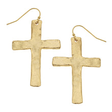 Load image into Gallery viewer, Susan Shaw Handcast Cross Earring
