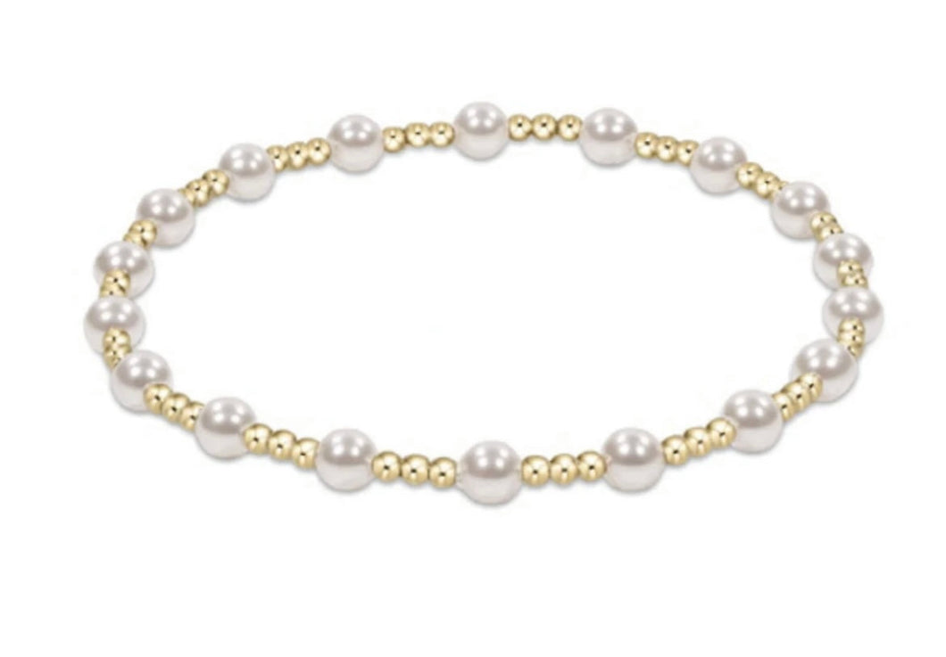Enewton Extends Classic Sincerity Pattern 4mm Bead Bracelet - Pearl