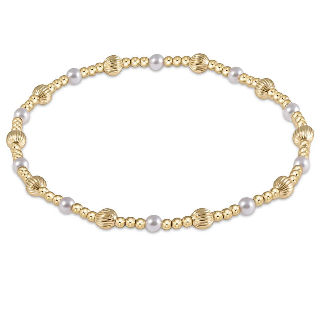 Enewton Dignity Sincerity Pattern 4mm Bead Bracelet - Pearl
