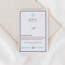 Load image into Gallery viewer, My Saint My Hero Jesus Loves You Necklace
