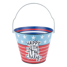 Load image into Gallery viewer, Fourth of July Enamel Bucket
