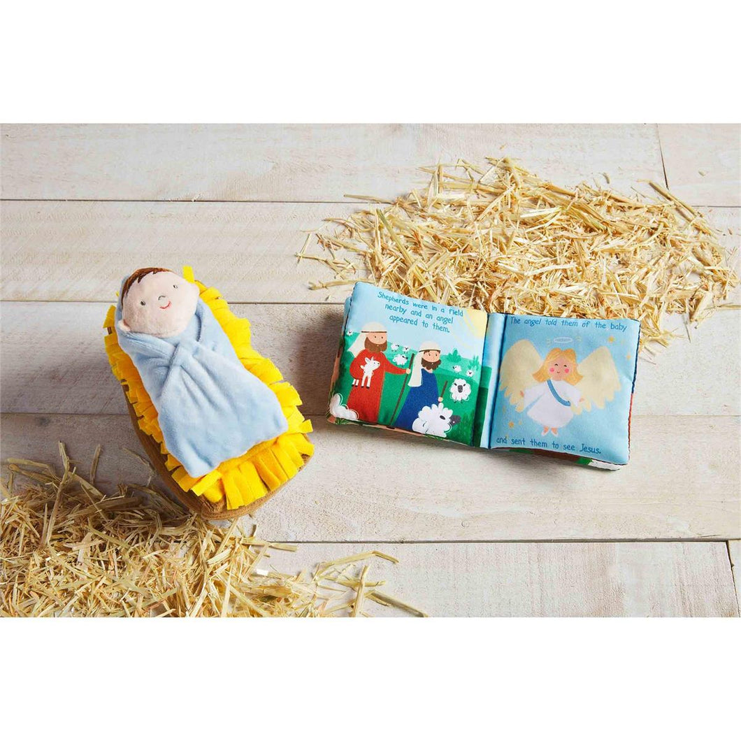 Mudpie Nativity Plush W/Book