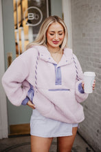 Load image into Gallery viewer, Light Purple Two-Toned Sherpa Fleece Pullover
