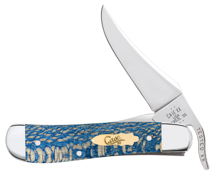 Case Blue Sycamore Wood Smooth RussLock