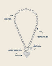Load image into Gallery viewer, Susan Shaw Silver Heart Toggle Necklace
