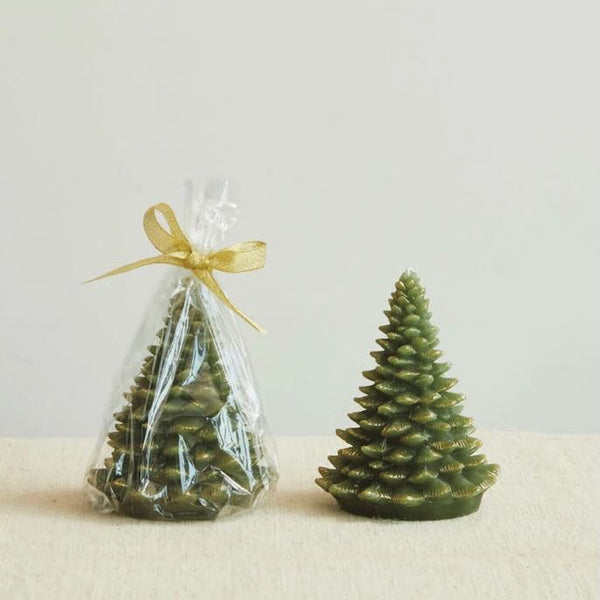 4' Round Unscented Tree Shaped Candle