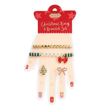 Load image into Gallery viewer, Christmas Ring &amp; Bracelet Set
