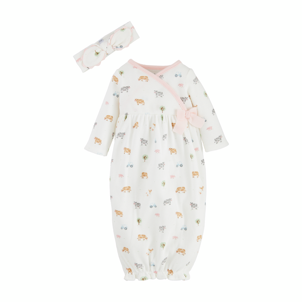 Girl Farm Print Take Me Home 0-3 M