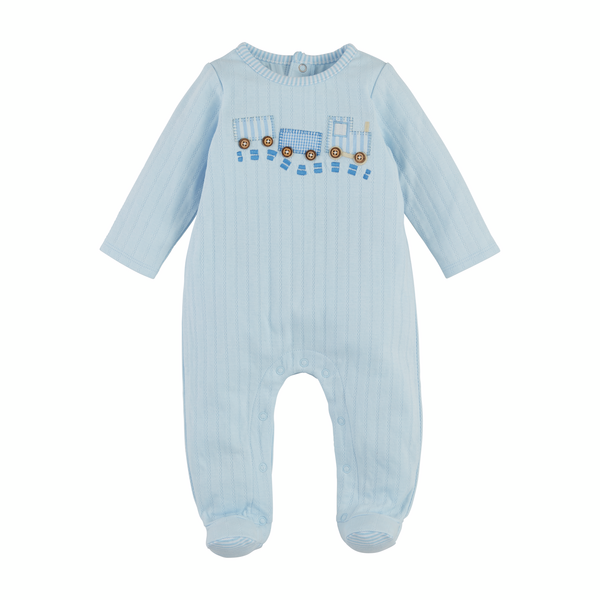 Train Pointelle Sleeper 0-3M