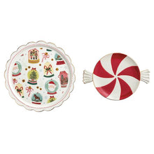 Load image into Gallery viewer, Nested Christmas Candy Platter Set
