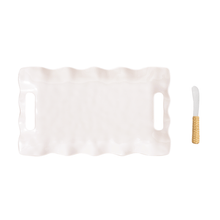 Load image into Gallery viewer, Ruffled Melamine Tray
