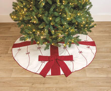 Load image into Gallery viewer, Bow Embroidered Tree Skirt
