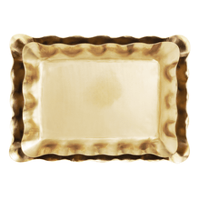 Load image into Gallery viewer, Brass Ruffled Nested Trays
