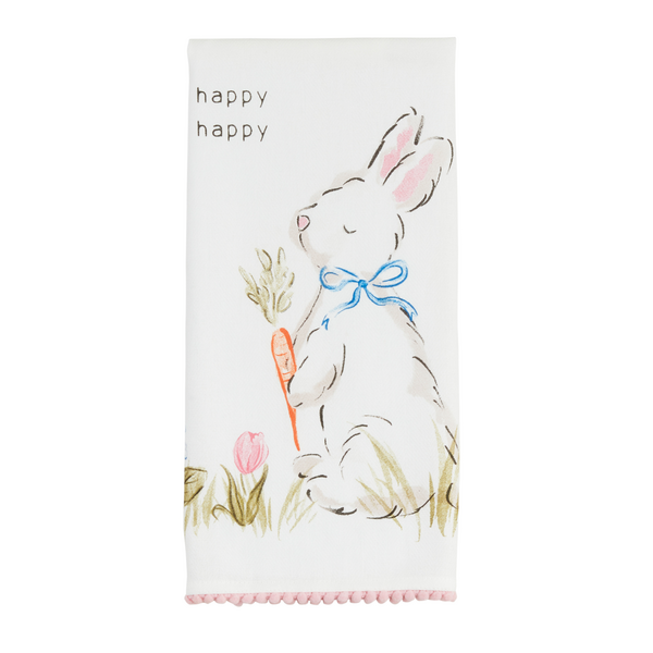 Happy Bunny Tea Towel