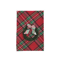 Load image into Gallery viewer, Tartan Velvet  Appliqué Towel
