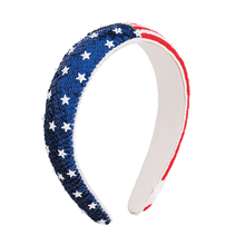 Load image into Gallery viewer, Americana Flag Sequin Headband
