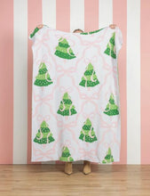 Load image into Gallery viewer, Pink Bow Chenile Blanket
