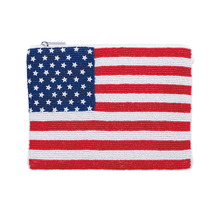 Load image into Gallery viewer, Americana Beaded Clutch
