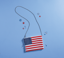 Load image into Gallery viewer, Americana Beaded Clutch
