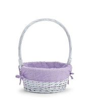 Load image into Gallery viewer, Easter Willow Basket w/ Gingham Liners
