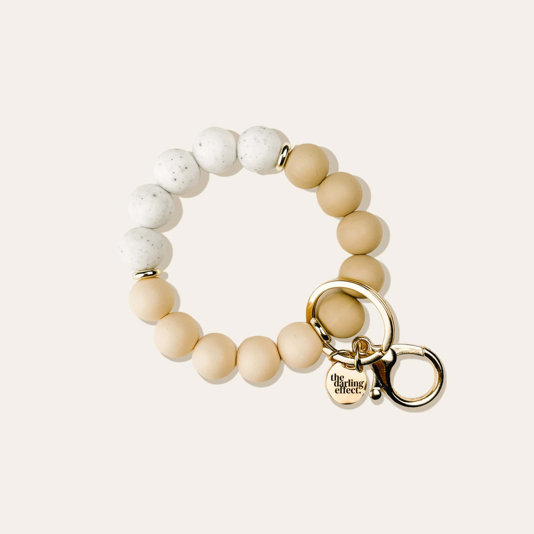 Hands-Free Keychain Wristlet Oatmilk Latte