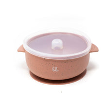 Load image into Gallery viewer, Three Hearts Silicone Suction Bowl w/Lid
