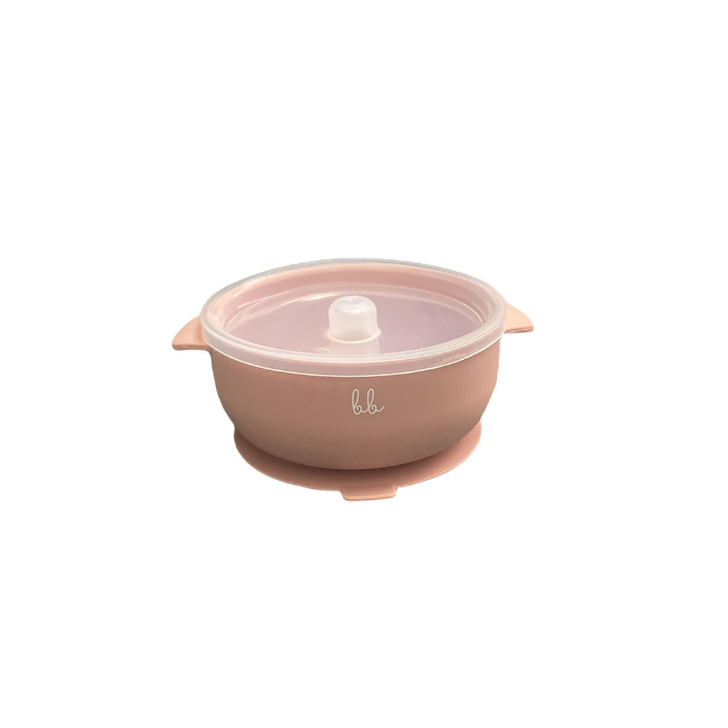 Three Hearts Silicone Suction Bowl w/Lid