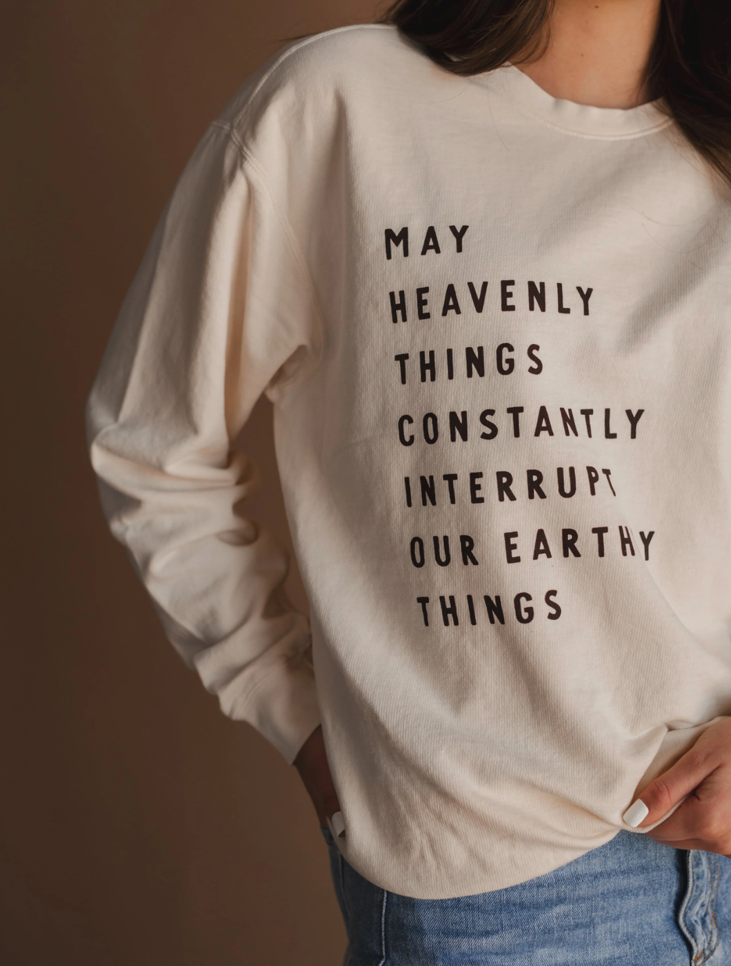 Heavenly Things Sweatshirt- Ivory
