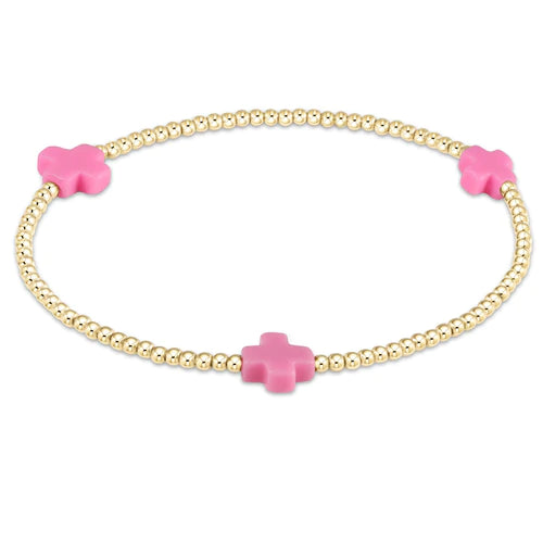 Enewton Signature Cross 2mm Gold Bead Bracelet