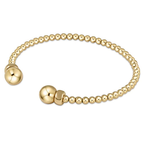 Enewton Classic Gold 3mm Bead Cuff Gold Bracelet